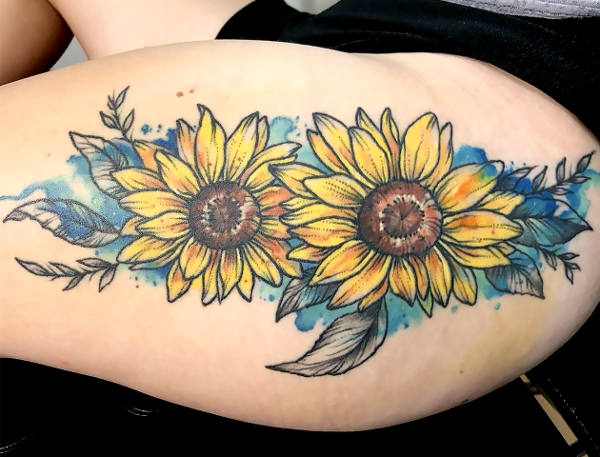 sunflowers tattoo