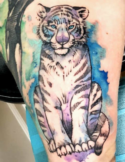 watercolor tiger tattoo